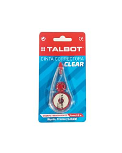 Cinta Correctora Talbot Clear 5,5 Mt x 50 Mm.